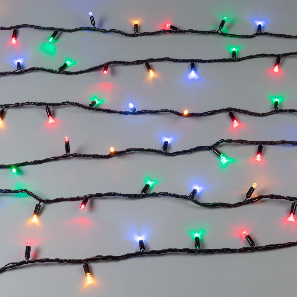 Светодиодная гирлянда ARD-STRING-CLASSIC-10000-BLACK-100LED-LIVE RGB (230V, 7W) (Ardecoled, IP65, 1 год) 025808 - Viokon.com