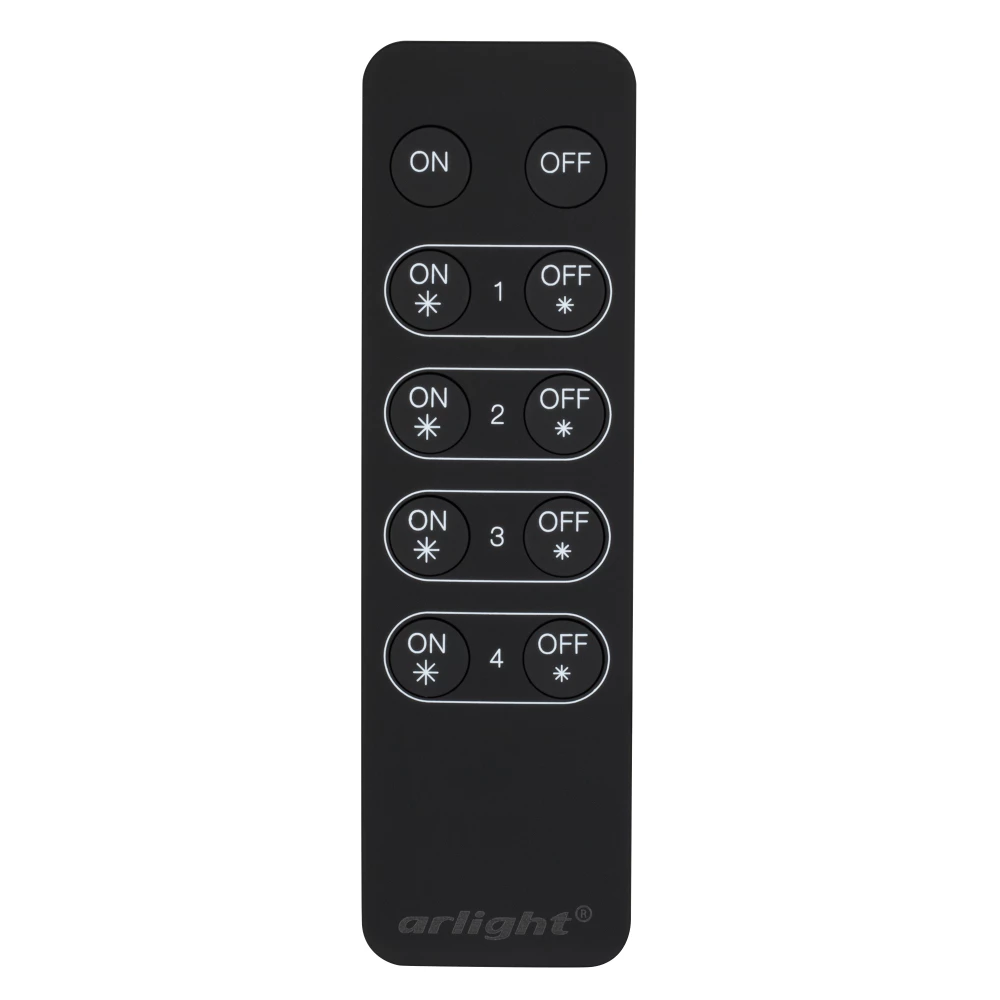 Пульт SR-2833K4 Black (диммер 4 зоны) (Arlight, IP20 Пластик, 3 года) 021057 - Viokon.com