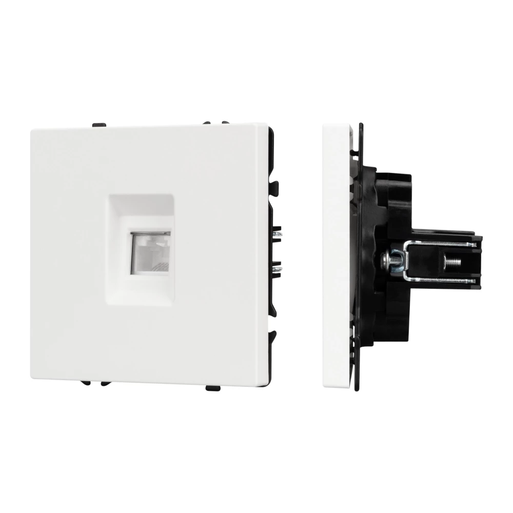 Механизм компьютерной розетки SCT-NOBE-MPC1-SFPL-WH (RJ-45, CAT6) (Arlight, Белый кварц) 054304 - Viokon.com