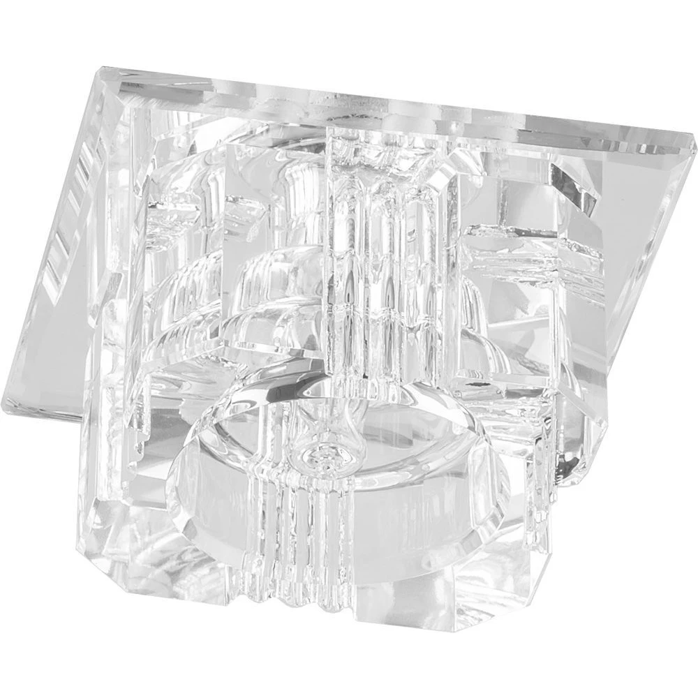 Светильник встраиваемый с разноцветной LED подсветкой Feron JD61 JCD9 прозрачный (27982) - Viokon.com