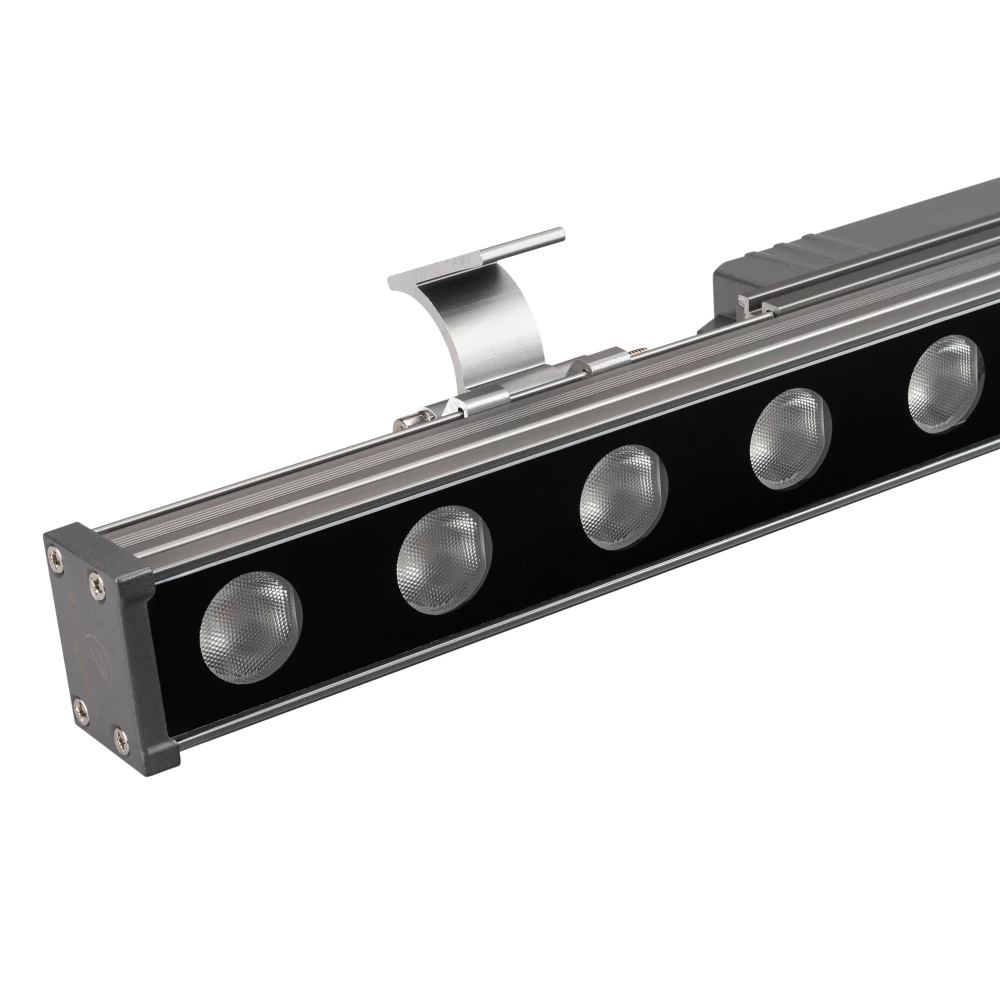 Линейный прожектор AR-LINE-500-12W Warm3000 (GR, 15 deg, 230V) (Arlight, IP65 Металл, 3 года) 042176 - Viokon.com