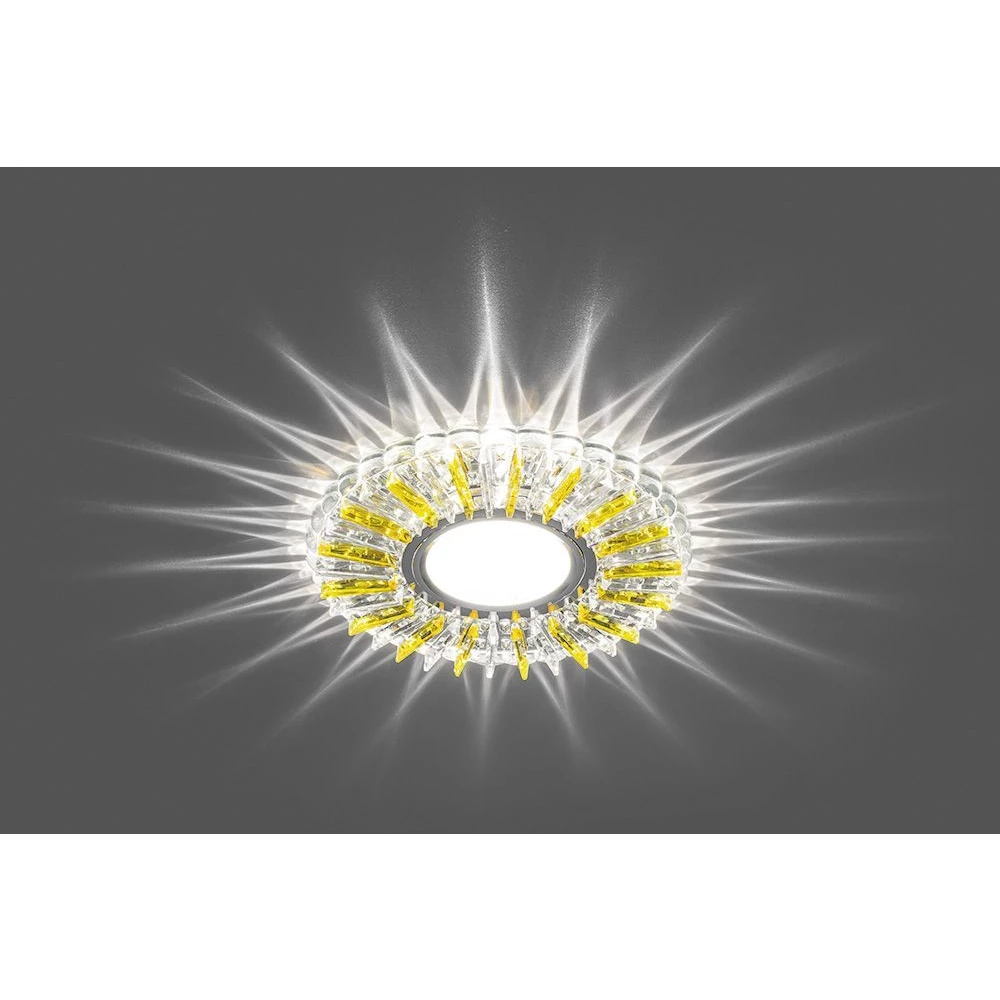 Светильник встраиваемый с белой LED подсветкой Feron CD900 потолочный MR16 G5.3 прозрачный-желтый (28969) - Viokon.com