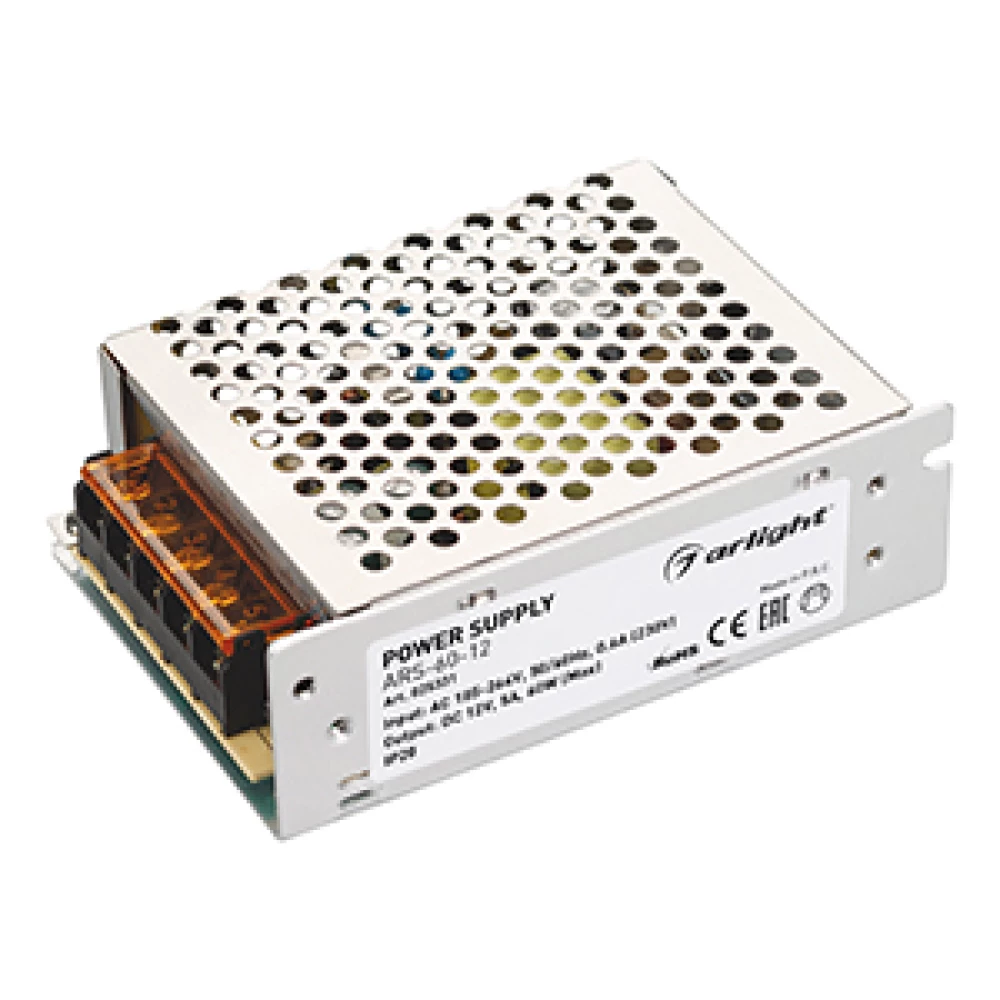 Блок питания ARS-60-12 (12V, 5A, 60W) (Arlight, IP20 Сетка, 2 года) 025331 - Viokon.com