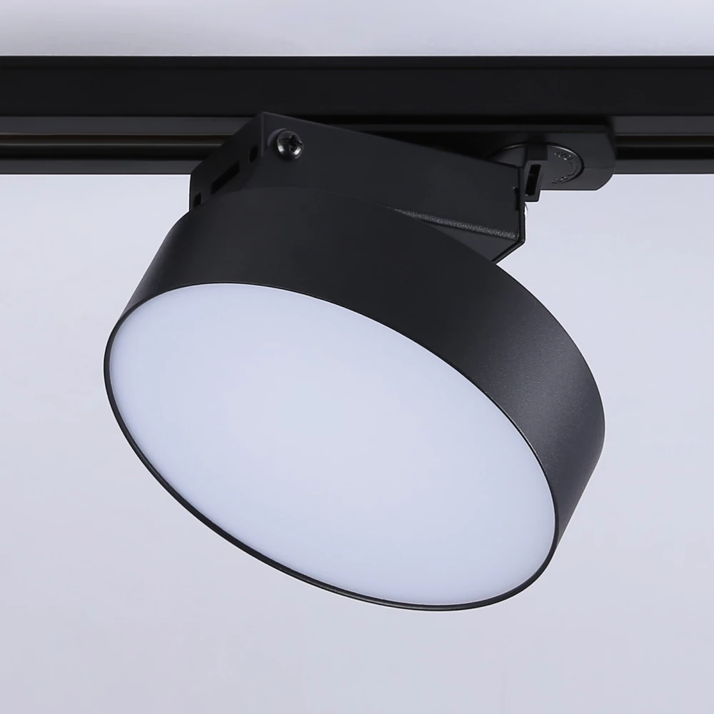 Трековый однофазный светодиодный светильник GL6839 BK черный LED 15W 3000K D115*80 - Viokon.com