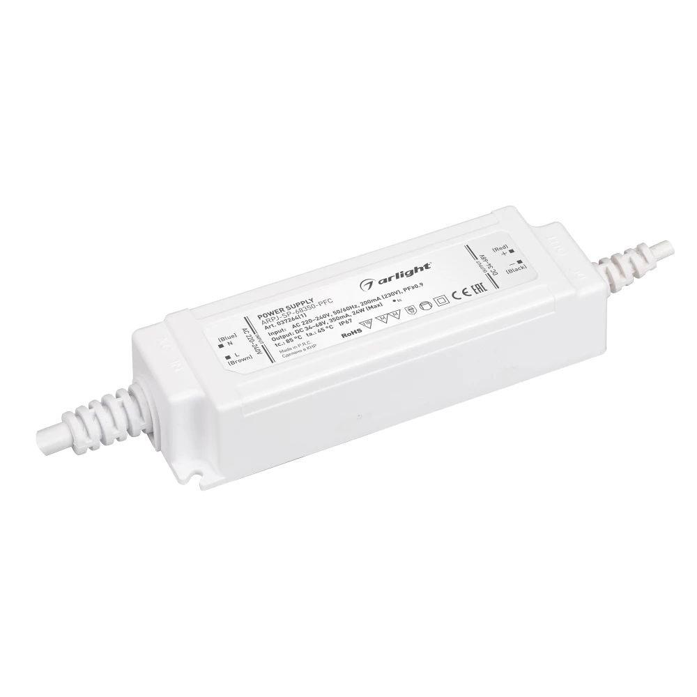 Блок питания ARPJ-SP-68350-PFC (24W, 34-68V, 0.35A) (Arlight, IP67 Пластик, 5 лет) 037264(1) - Viokon.com