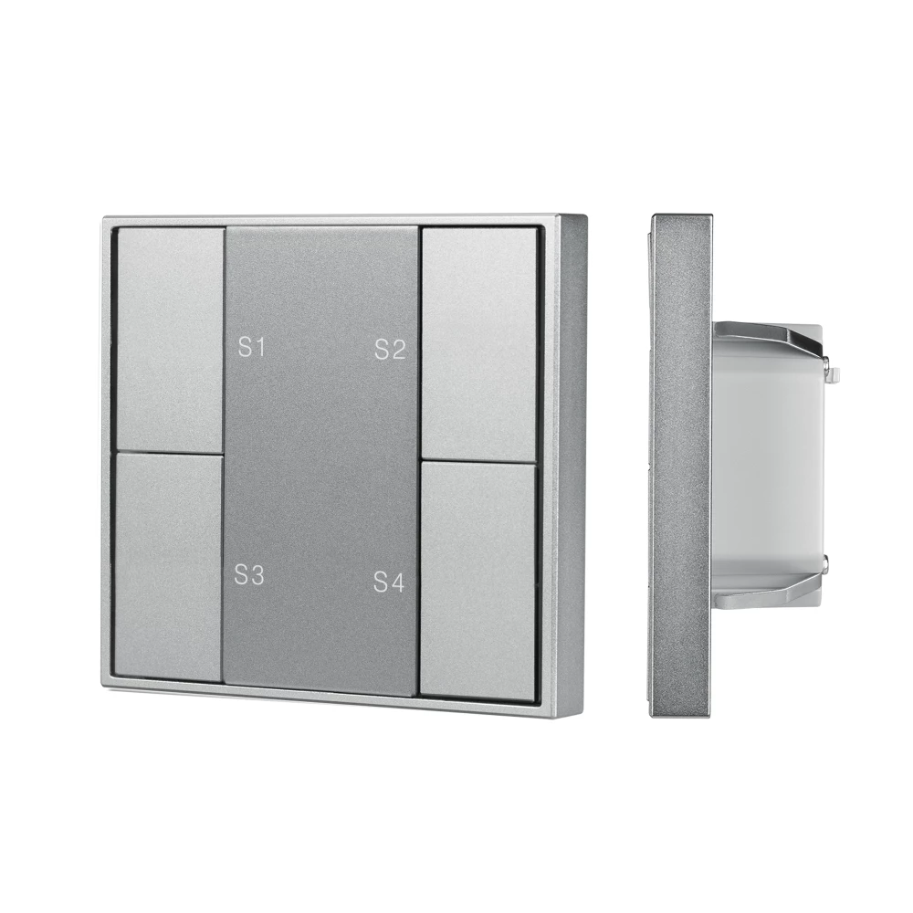 INTELLIGENT ARLIGHT Кнопочная панель DALI-201-23-1G-4SC-IN Silver (BUS, Frame) (IARL, IP20 Металл, 3 года) 048184 - Viokon.com