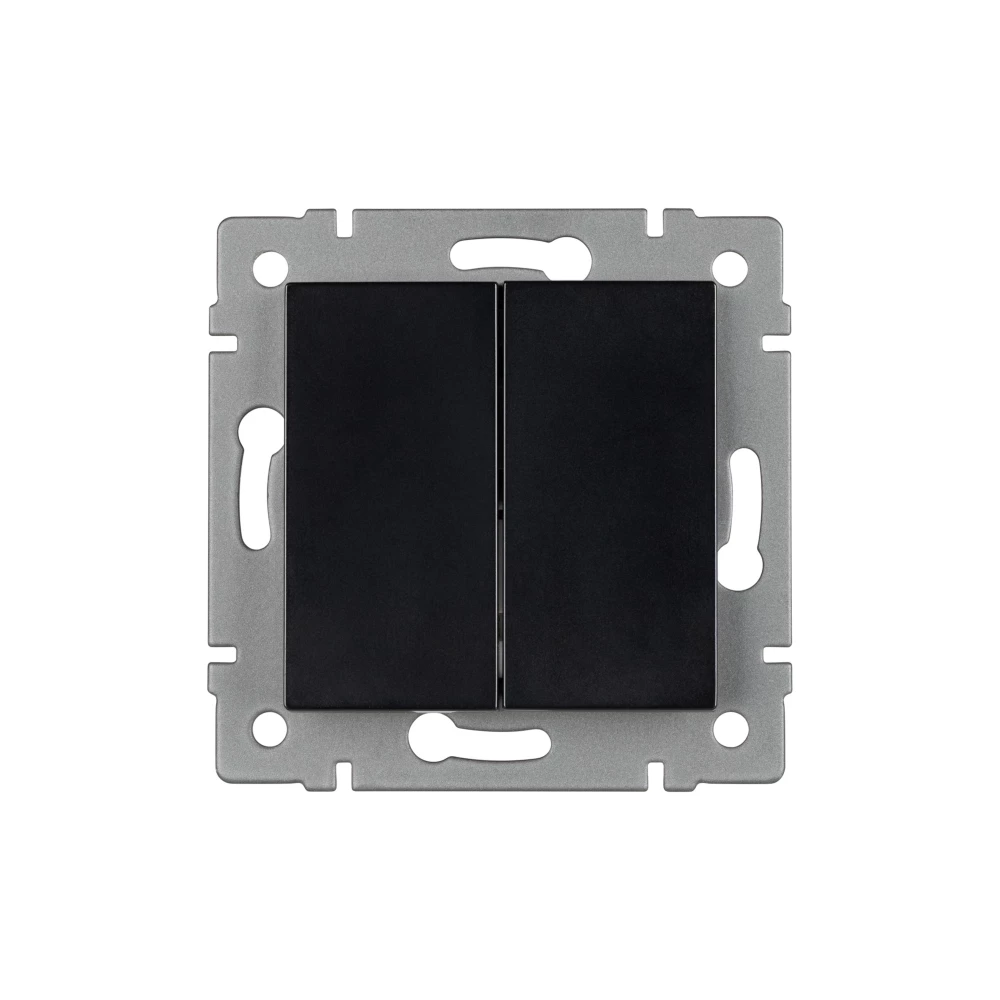 Механизм выключателя двухклавишный непроходной SWT-MK02-PL-BK-V (250V, 10A) (Arlight, -) 049888 - Viokon.com