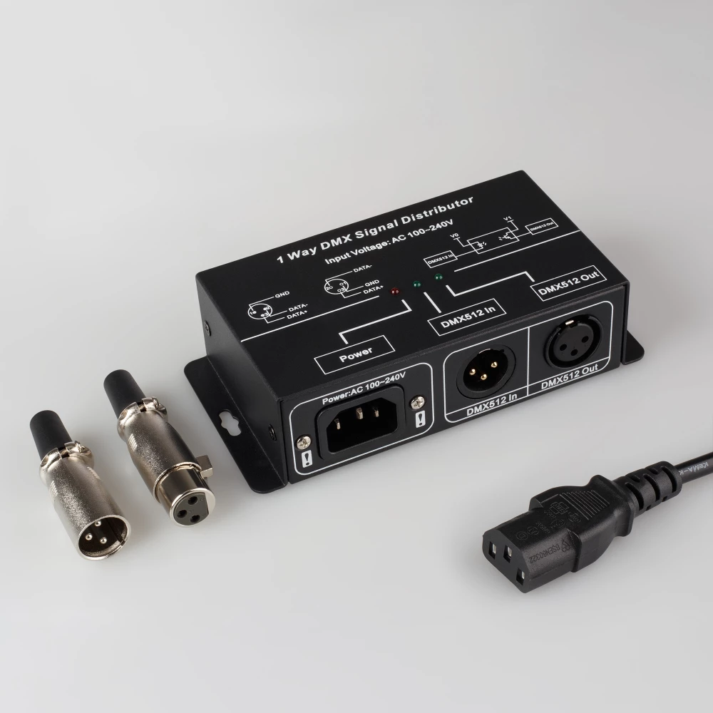 Усилитель DMX-сигнала LN-DMX-1CH (220V) (Arlight, IP20 Металл, 1 год) 016921 - Viokon.com