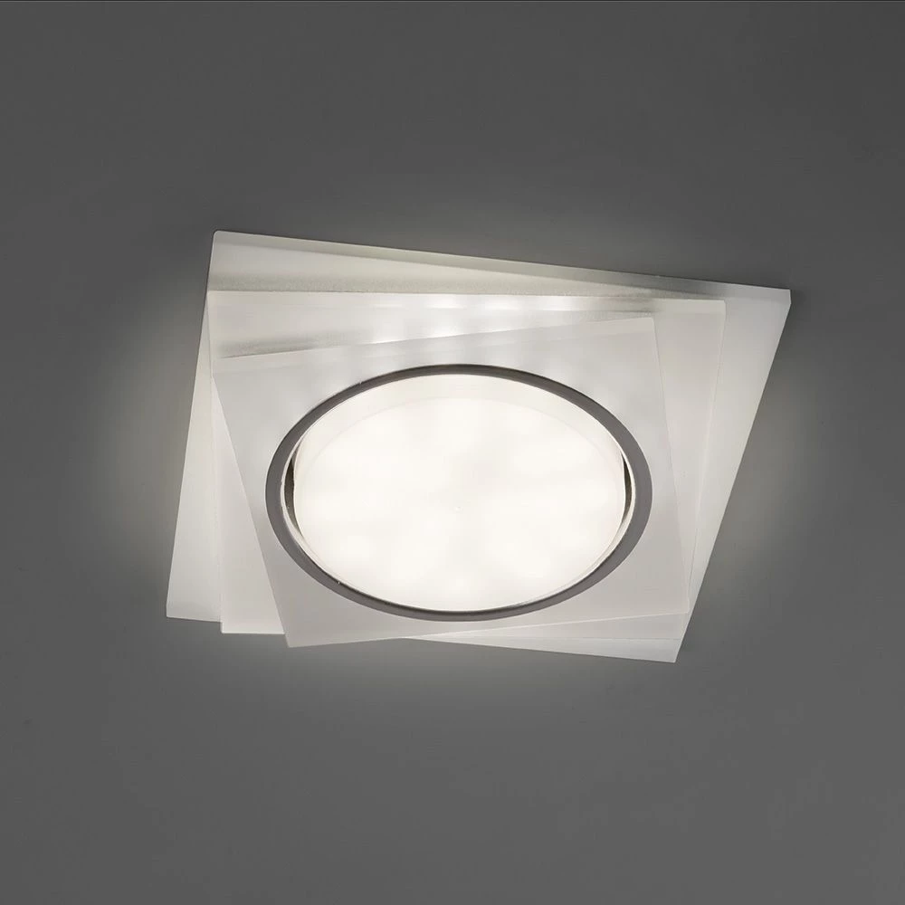 Светильник встраиваемый с белой LED подсветкой Feron CD5023 потолочный GX53 без лампы, матовый (40521) - Viokon.com