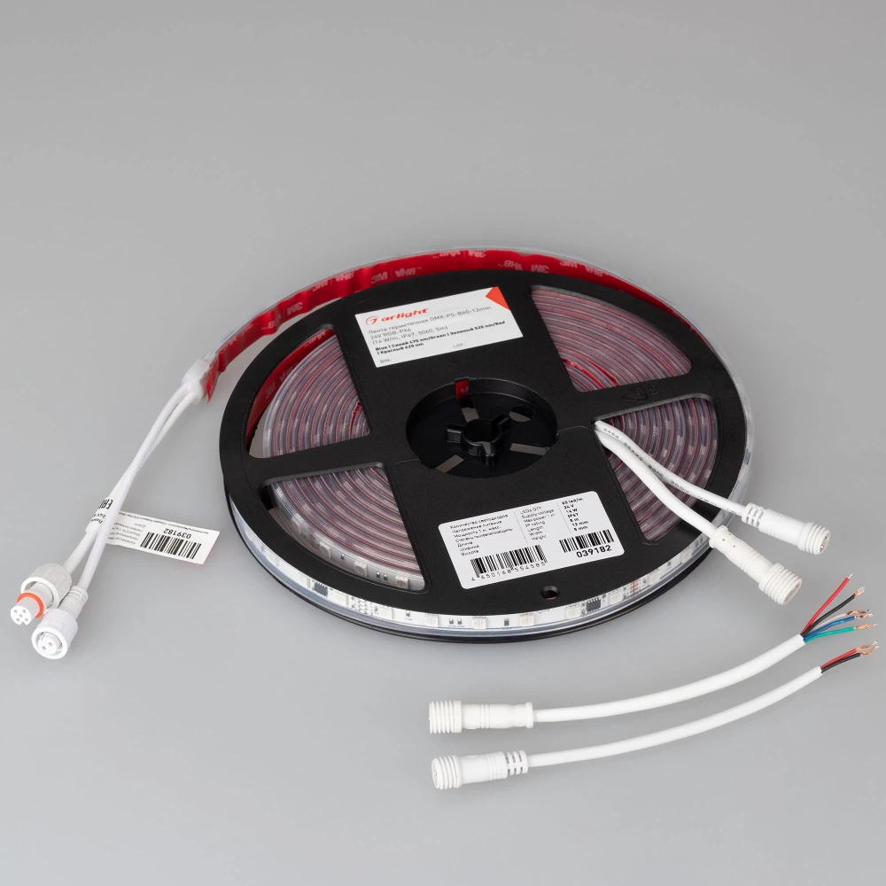 Лента герметичная DMX-PS-B60-12mm 24V RGB-PX6 (14 W/m, IP67, 5060, 5m) (Arlight, -) 039182 - Viokon.com