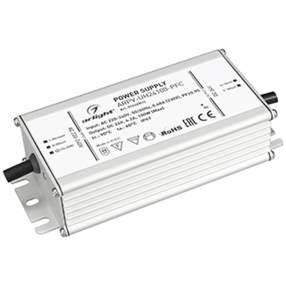 Блок питания ARPV-UH24100-PFC (24V, 4.2A, 100W) (Arlight, IP67 Металл, 7 лет) 024268(1) - Viokon.com