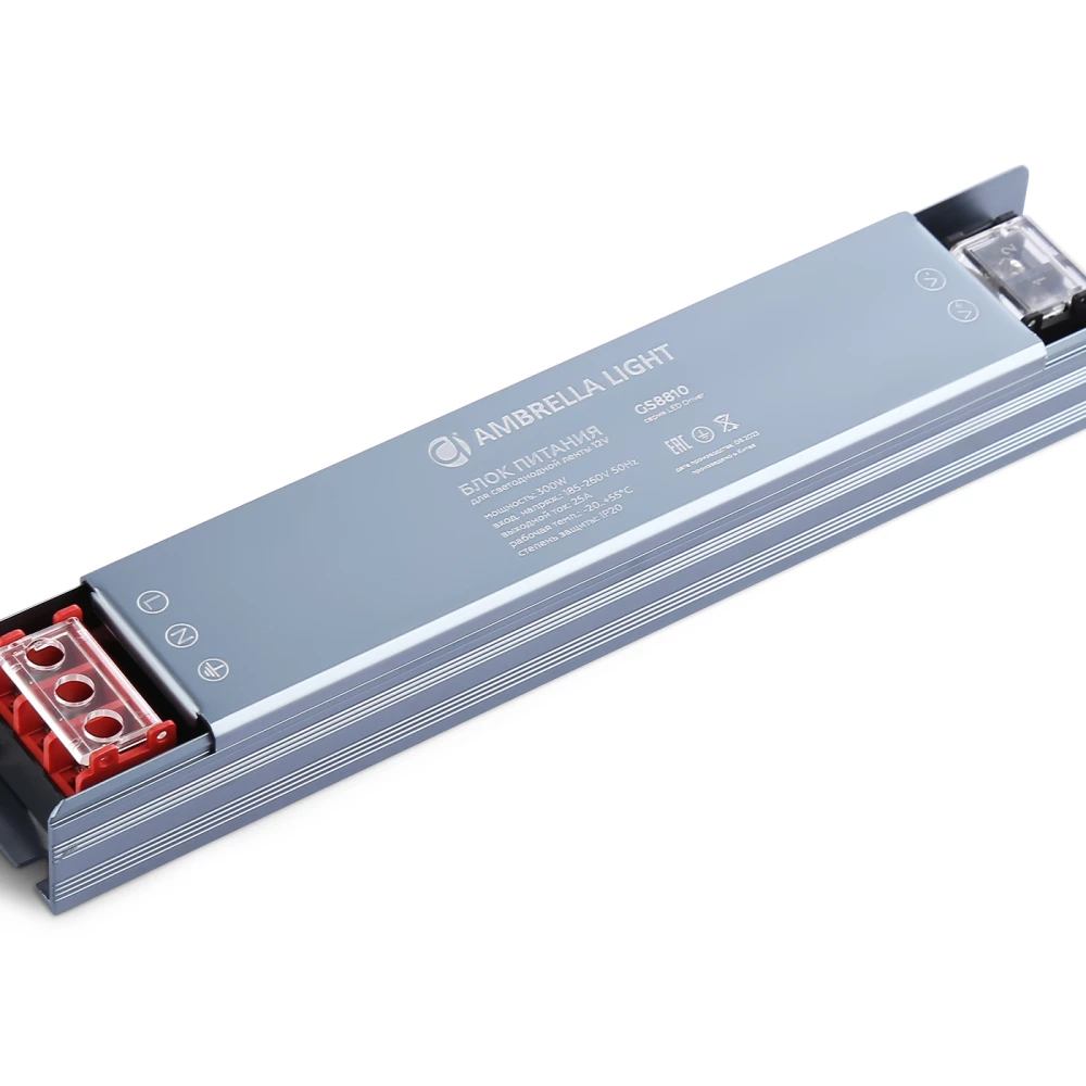 Блок питания для светодиодной ленты 12V 300W 25A IP20 185-260V 195*35*22 GS8810 GS8810 блок питания 12V 300W 25A IP20 185-260V 195*35*22 - Viokon.com