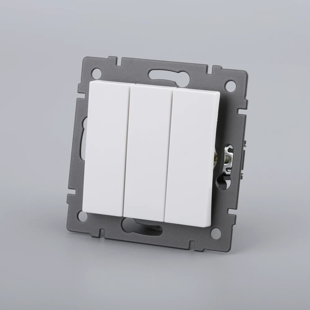 Механизм выключателя трехклавишный непроходной SWT-MK03-PL-WH-V (250V, 10A) (Arlight, -) 049896 - Viokon.com