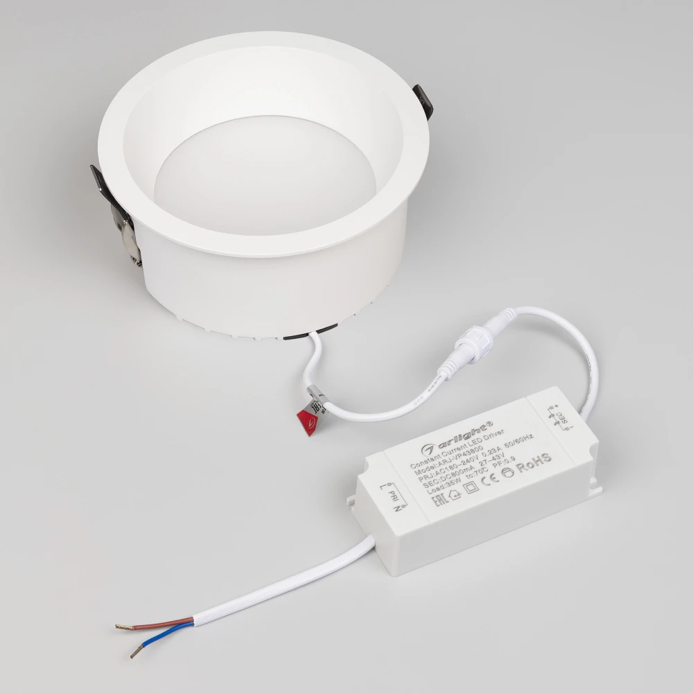 Светильник MS-DROP-BUILT-R158-30W Warm3000 (WH, 90 deg, 230V) (Arlight, IP54 Металл, 5 лет) 041464 - Viokon.com