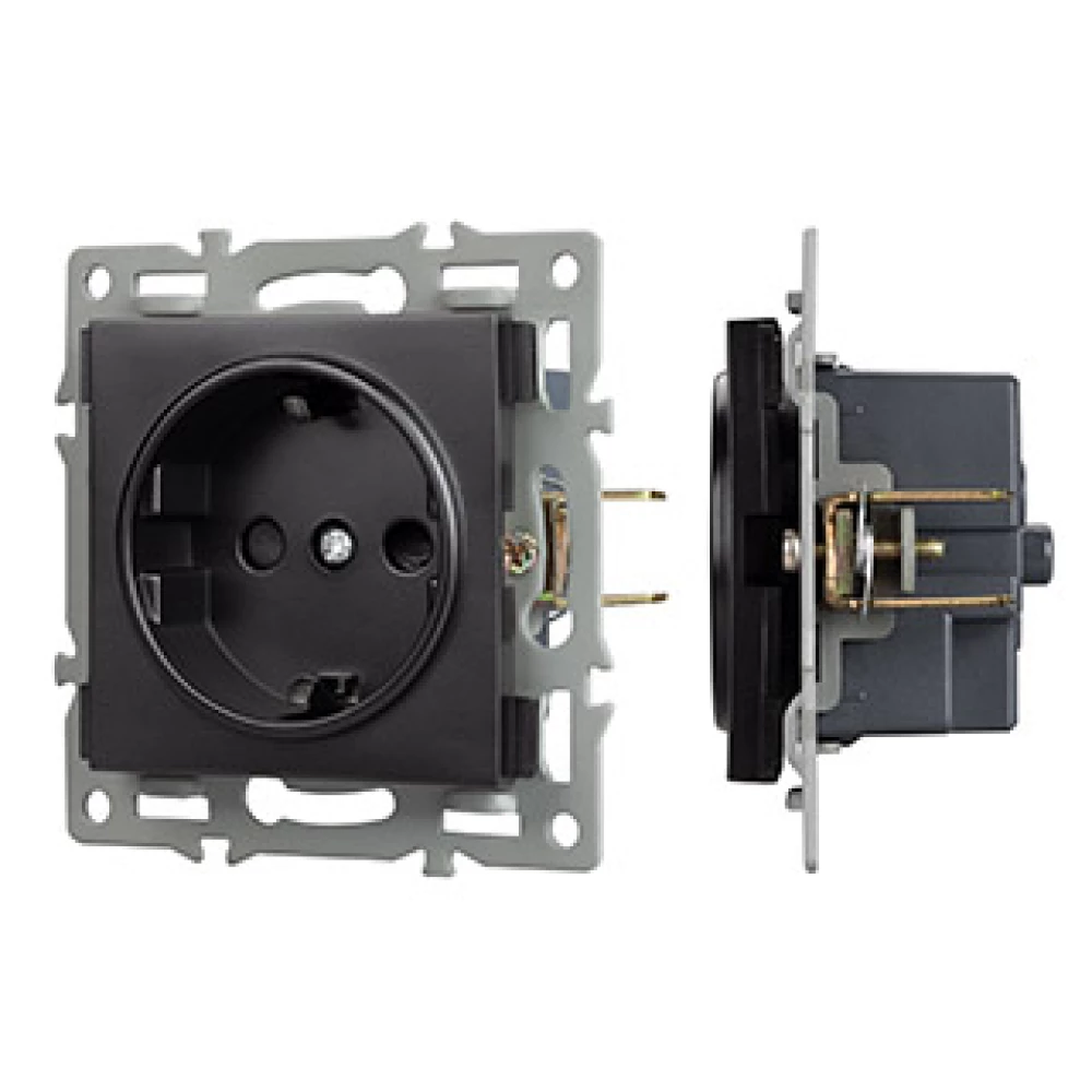 Механизм электрической розетки SCT-MEU1-PL-BK (250V, 16A) (Arlight, -) 043731 - Viokon.com
