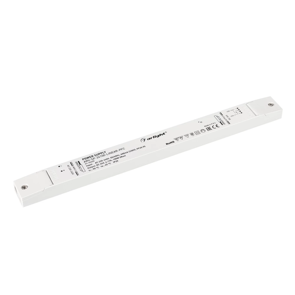 Блок питания ARV-SP-24100-LINEAR-PFC (24V, 4.17A, 100W) (Arlight, IP20 Пластик, 5 лет) 032625 - Viokon.com