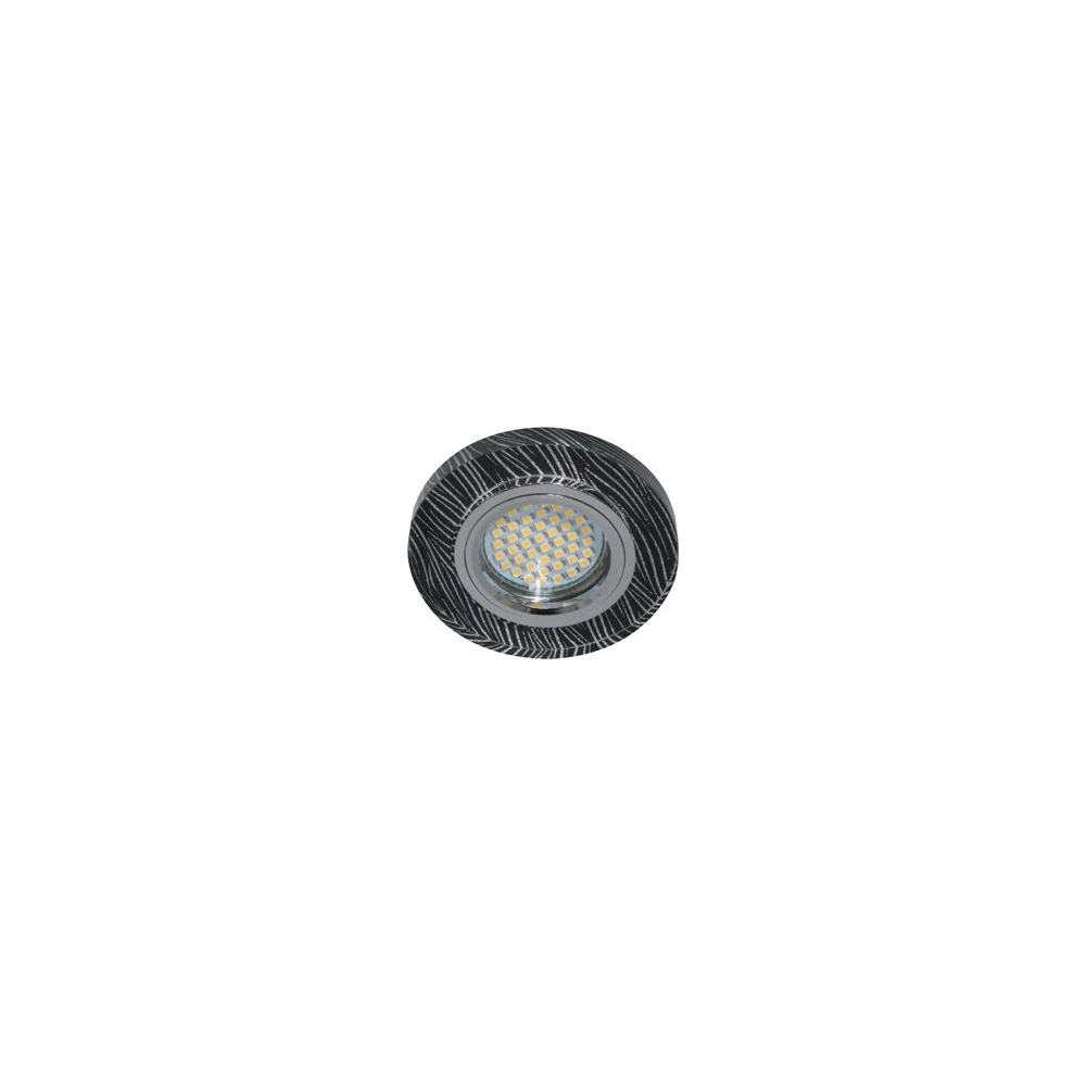 Светильник встраиваемый с белой LED подсветкой Feron 8383-2 потолочный MR16 G5.3 черно-белый (28583) - Viokon.com