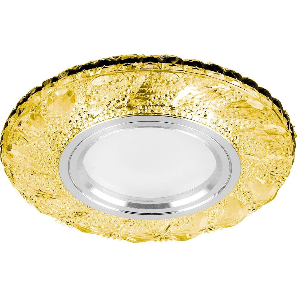 Светильник встраиваемый с белой LED подсветкой Feron CD907 потолочный MR16 G5.3 желтый (28978) - Viokon.com