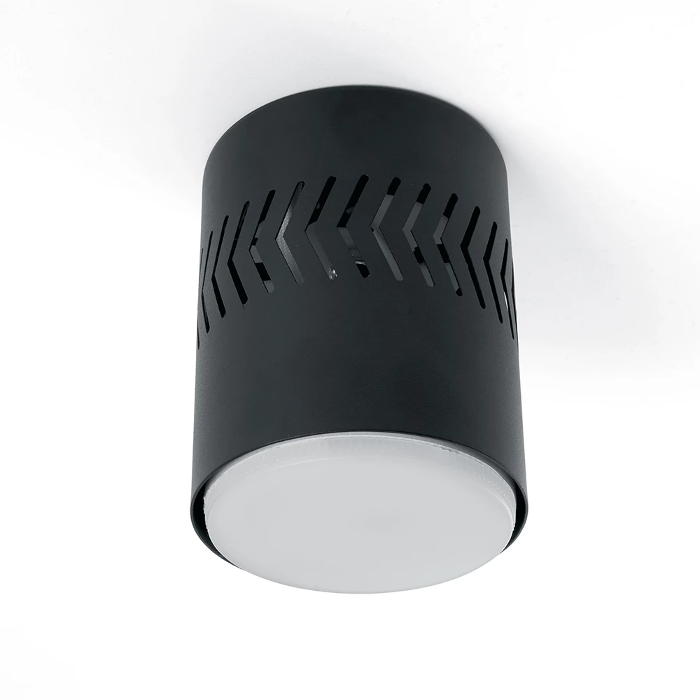 Светильник потолочный Feron HL352 12W, 230V, GX53 и подсветка 1W, 4000K, черный (41458) - Viokon.com