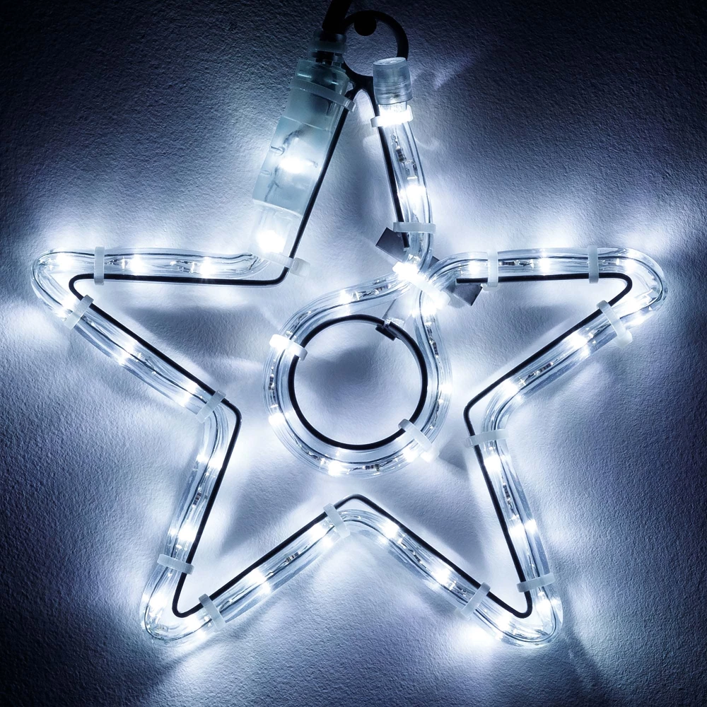 Фигура светодиодная ARD-STAR-M4-200x220-36LED White (230V, 2.5W) (Ardecoled, IP65, 1 год) 034263 - Viokon.com