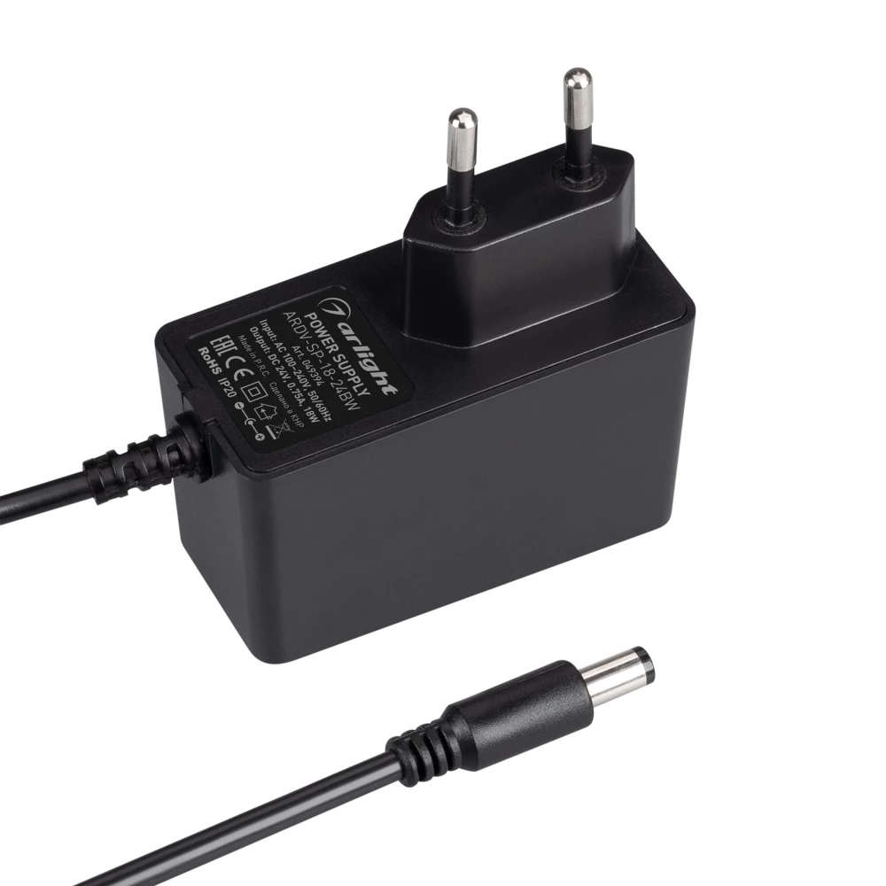Блок питания ARDV-SP-18-24BW (24V, 0.75A, 18W) (Arlight, Адаптер, 5 лет) 049394 - Viokon.com