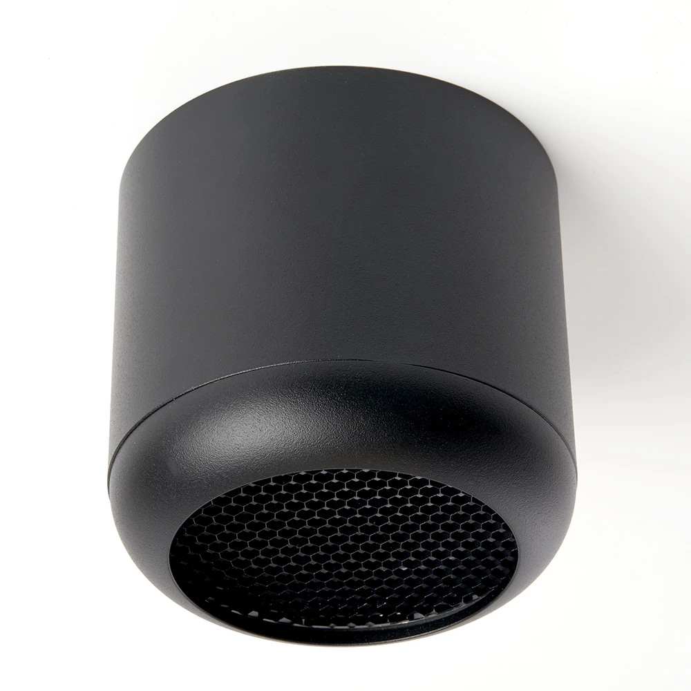 Светильник потолочный Feron HL365 Barrel ECHO 12W, 230V, GX53, чёрный, с антибликовой сеточкой (48400) - Viokon.com