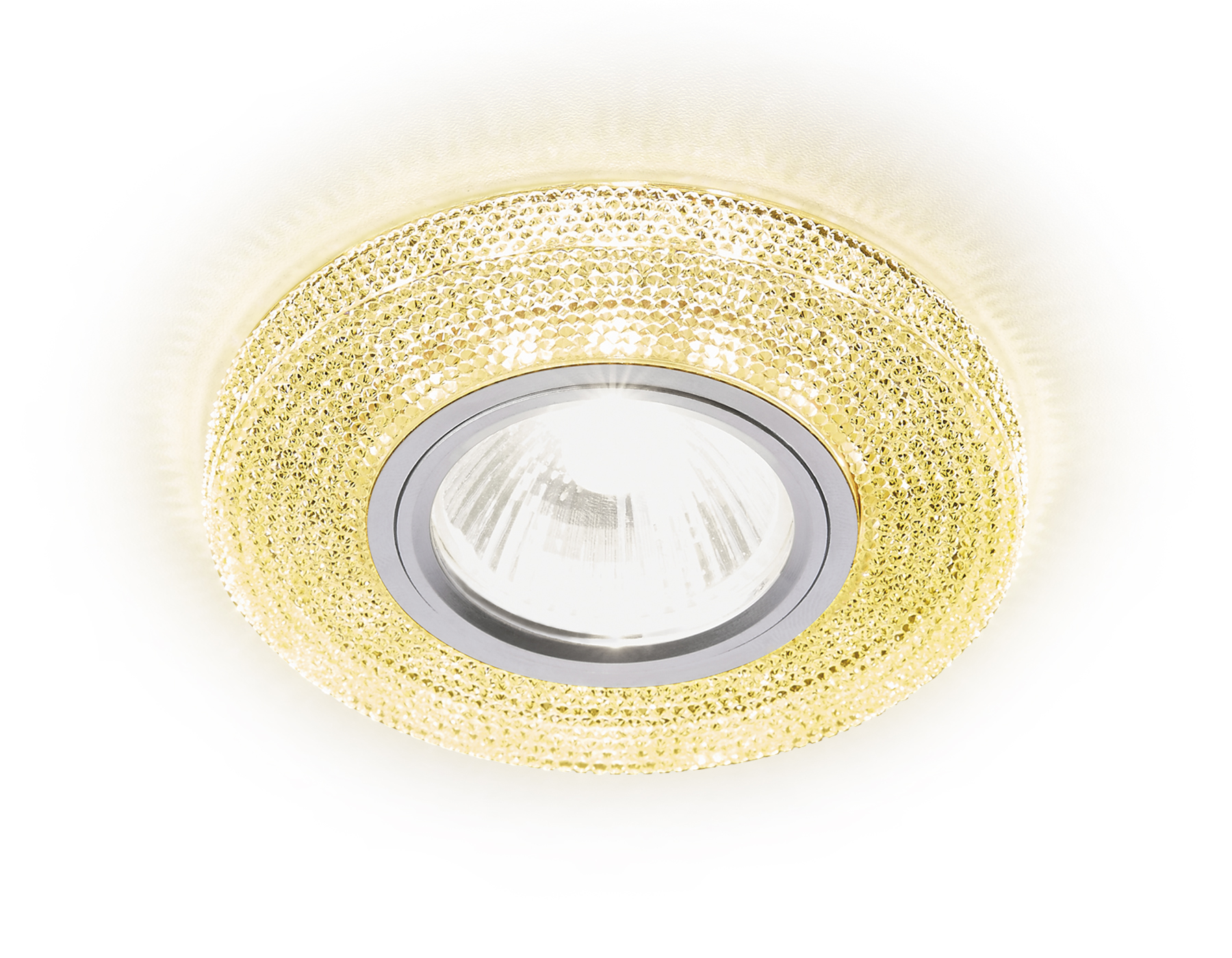 Встраиваемый точечный светильник MR16 с LED подсветкой S290 GD хром/топаз/MR16+3W(LED WHITE) - Viokon.com