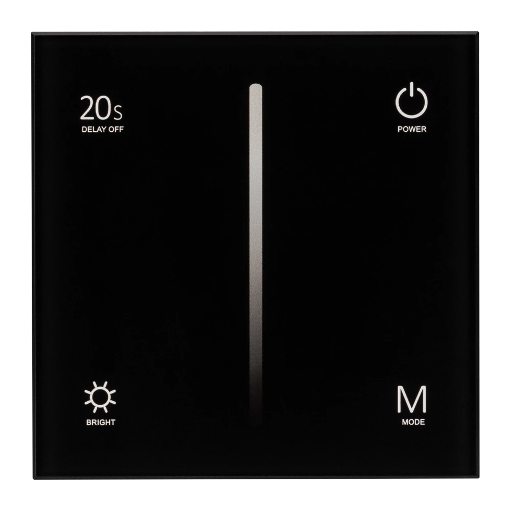 Панель SMART-P6-DIM-G-IN Black (12-24V, 4x3A, Sens, 2.4G) (Arlight, IP20 Пластик, 5 лет) 034780 - Viokon.com