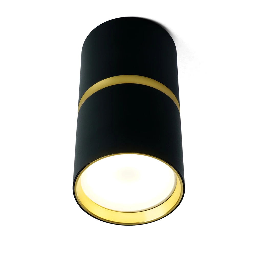 Светильник потолочный Feron ML186 Barrel ZEN MR16 GU10 35W 230V,  чёрный, золото (48639) - Viokon.com