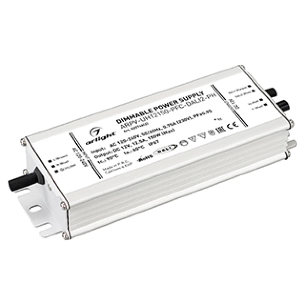 Блок питания ARPV-UH12150-PFC-DALI2-PH (12V, 12.5A, 150W) (Arlight, IP67 Металл, 7 лет) 025746(2) - Viokon.com