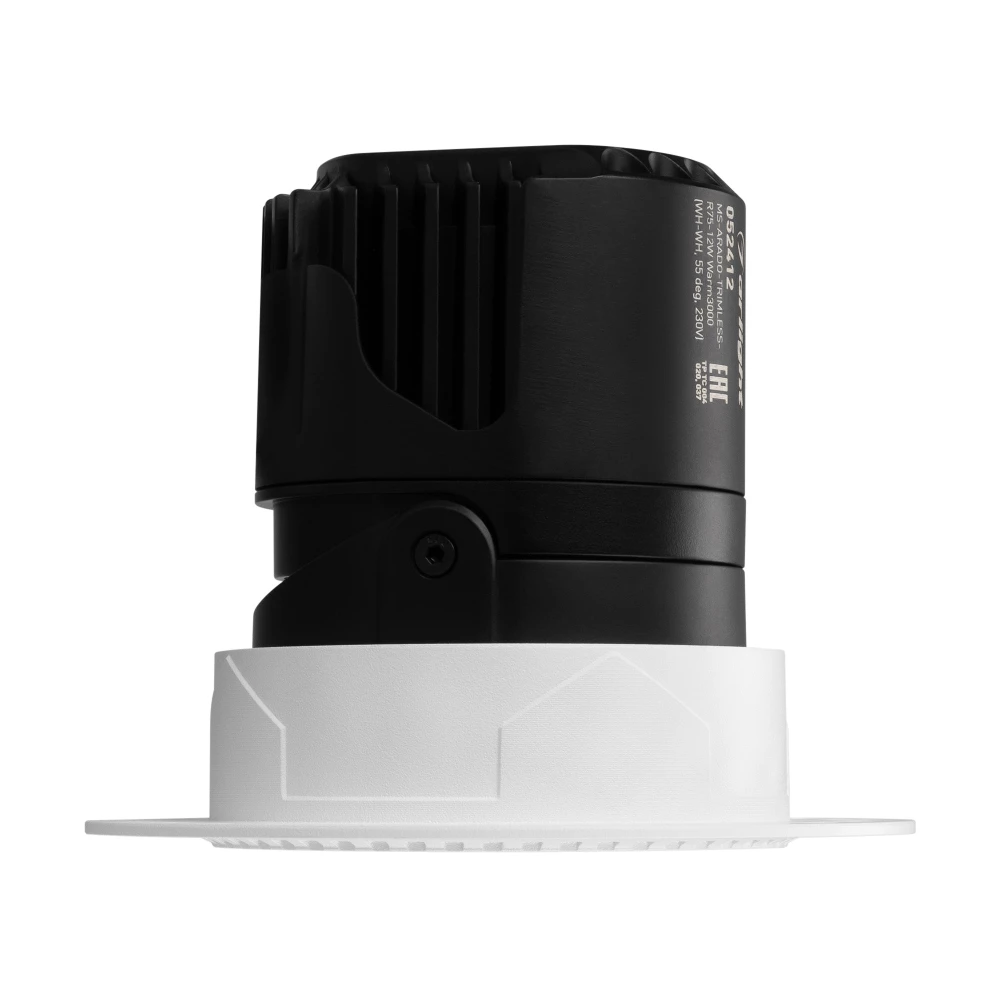 Светильник MS-ARADO-TRIMLESS-R75-12W Warm3000 (WH-WH, 55 deg, 230V) (Arlight, IP20 Металл, 5 лет) 052412 - Viokon.com