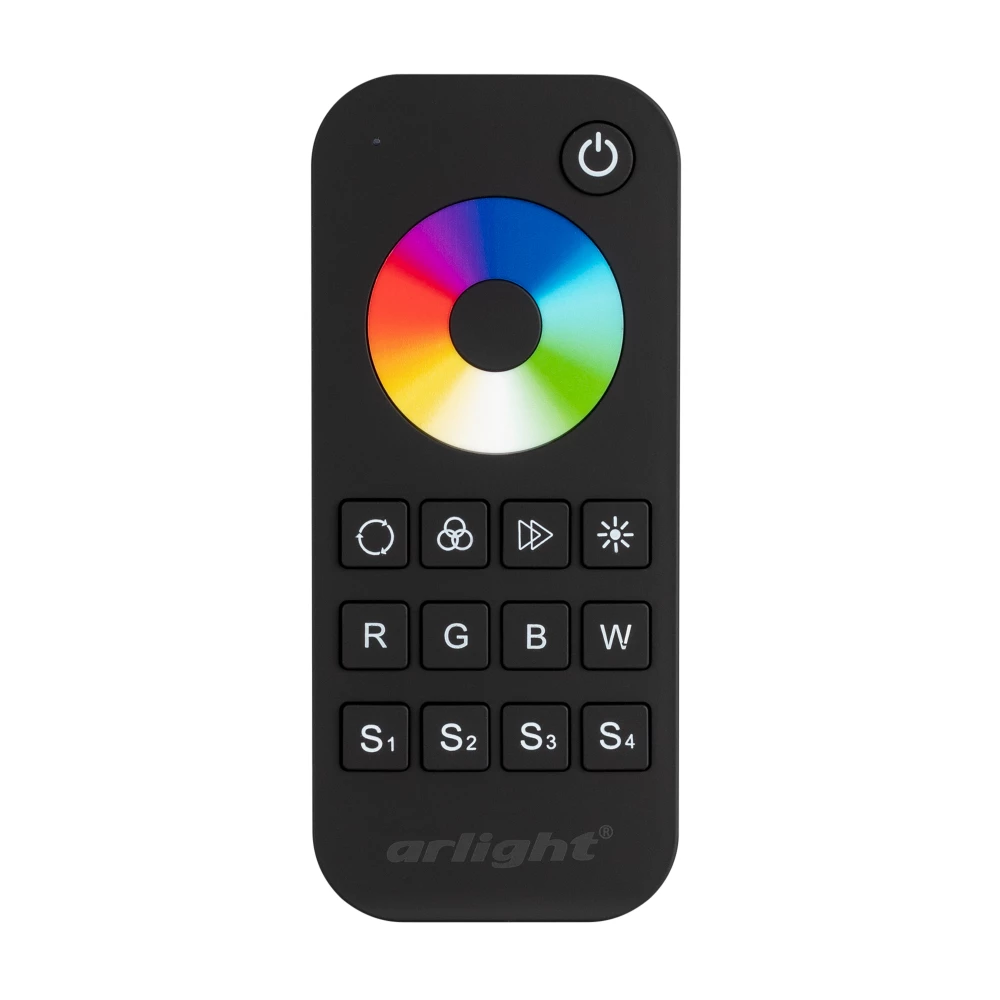Пульт SMART-R28-RGBW Black (1 зона, 2.4G) (Arlight, IP20 Пластик, 5 лет) 023479 - Viokon.com