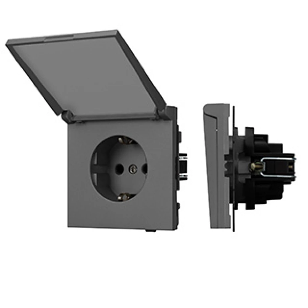 Механизм розетки влагозащищённый SCT-TENDO-MCP-SFPL-GR (230V, 16A) (Arlight, Матовый графитовый) 054601 - Viokon.com