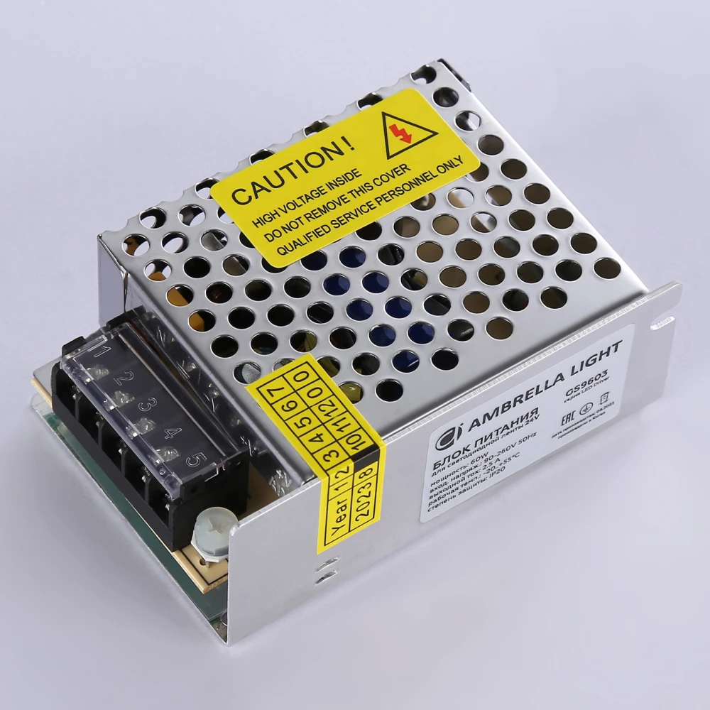 Блок питания для светодиодной ленты 24V 60W 2.5A IP20 90-260V 85*58*34 GS9603 GS9603 блок питания 24V 60W 2.5A IP20 90-260V 85*58*34 - Viokon.com
