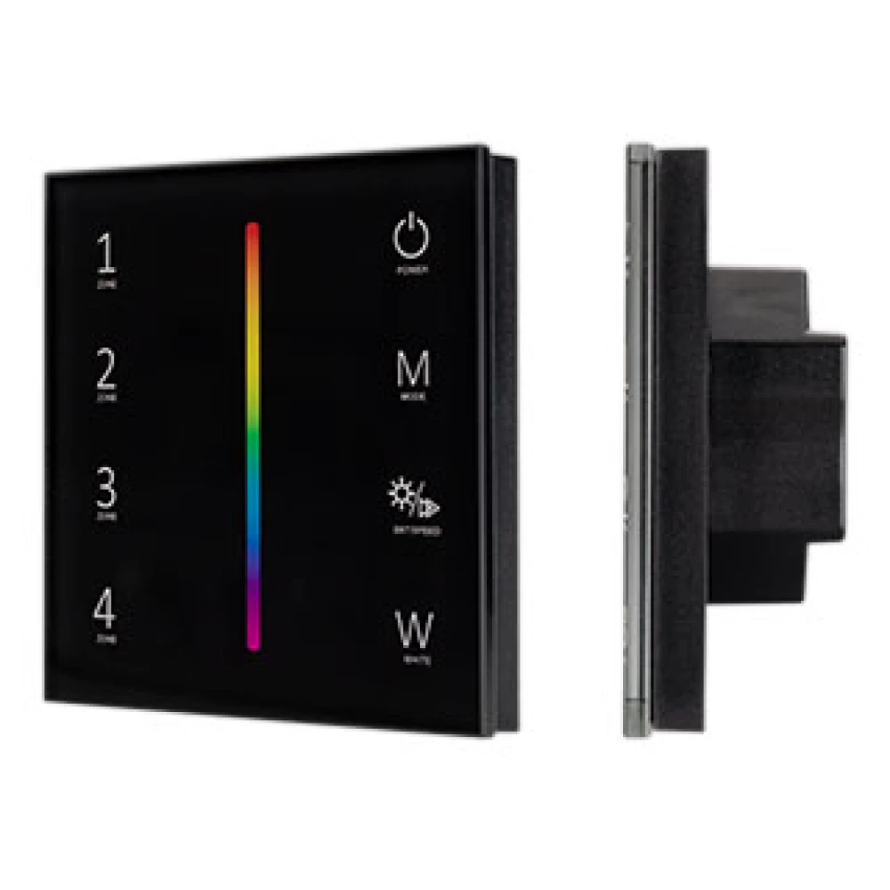 Панель Sens SMART-P30-RGBW Black (230V, 4 зоны, 2.4G) (Arlight, IP20 Пластик, 5 лет) 027104 - Viokon.com