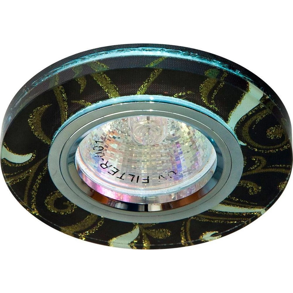 Светильник встраиваемый Feron 8046-2 потолочный MR16 G5.3 бело-золотой (28303) - Viokon.com