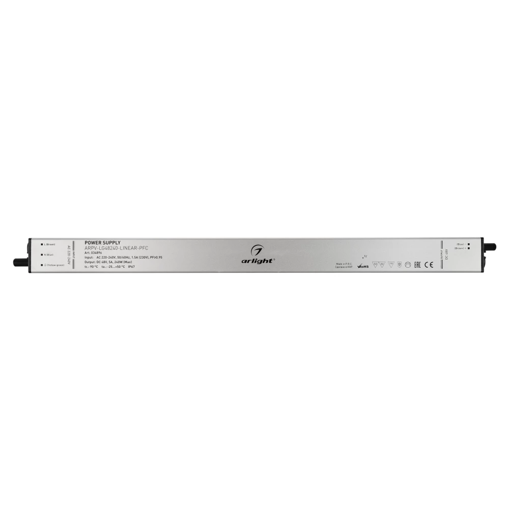Блок питания ARPV-LG48240-LINEAR-PFC (48V, 5A, 240W) (Arlight, IP67 Металл, 5 лет) 034896 - Viokon.com