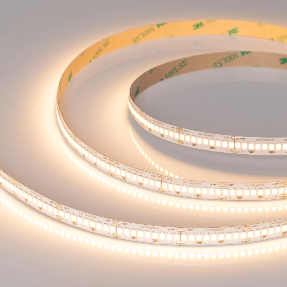 Лента ULTRA-A288-10mm 24V Warm2700 (17 W/m, IP20, 5m) (Arlight, высок.эфф.200 лм/Вт) 054932 - Viokon.com