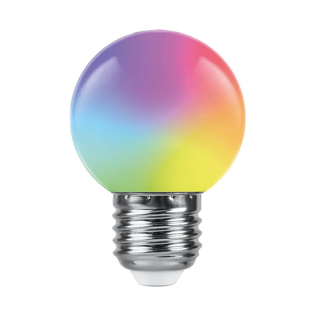 Лампа светодиодная Feron LB-371 Шар матовый E27 3W 230V RGB плавная сменая цвета (38115) - Viokon.com