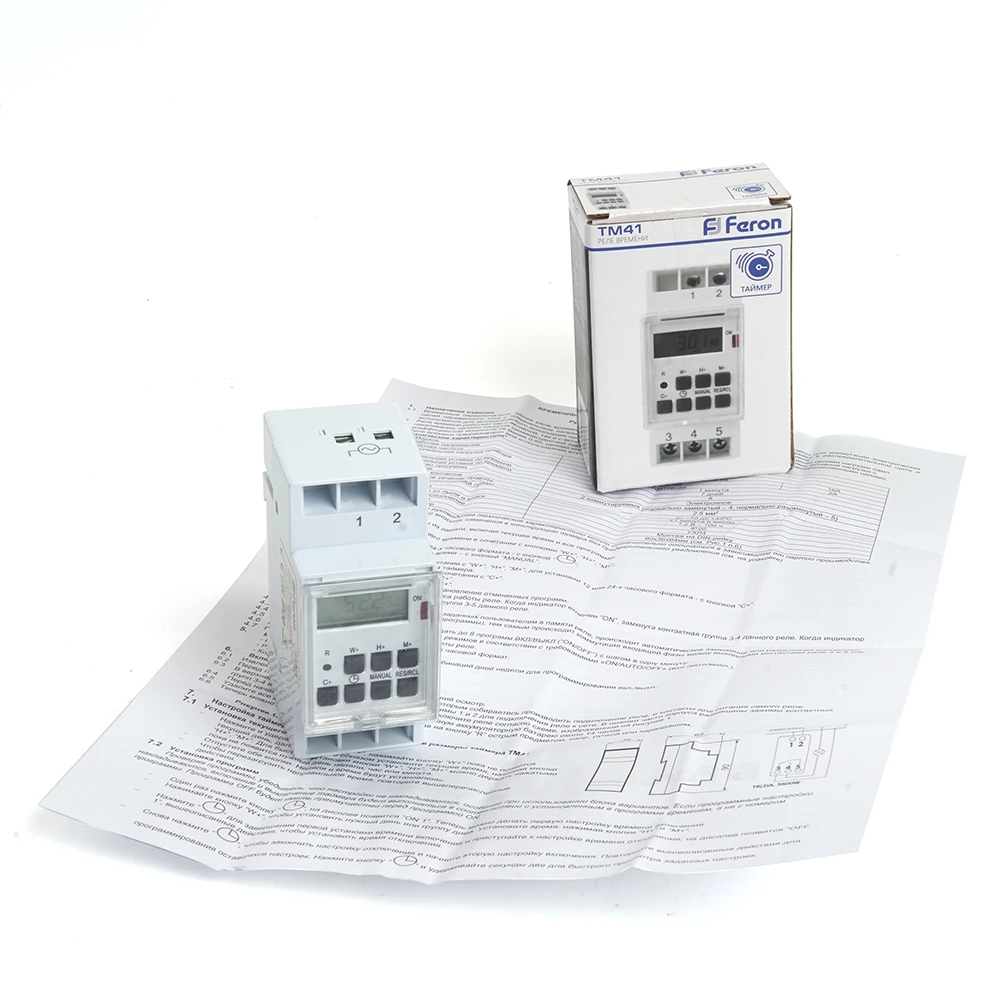 Таймер реле времени Feron TM41 мощность 3500W/16A (23248) - Viokon.com