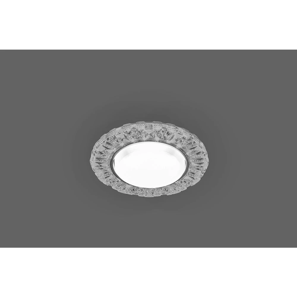 Светильник встраиваемый с белой LED подсветкой Feron CD4023 потолочный GX53 без лампы прозрачный (29476) - Viokon.com