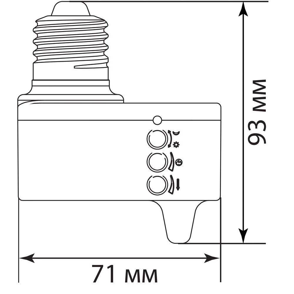 Микроволновый датчик движения (с патроном E27)  5.8GHz 230V 60W 5m 360° белый, SEN41 (22070) - Viokon.com