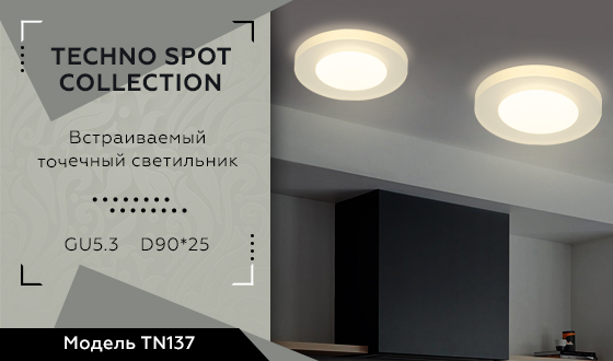 Встраиваемый точечный светильник MR16 TN137 WH/FR белый/матовый GU5.3 D90*25 - Viokon.com
