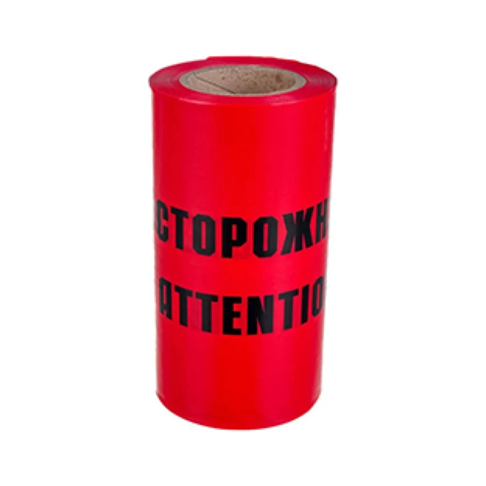 Лента сигнальная, 100 п.м.*250 мм*100 мкм, STEKKER красный/черный INTP10-250-100 (50299) - Viokon.com