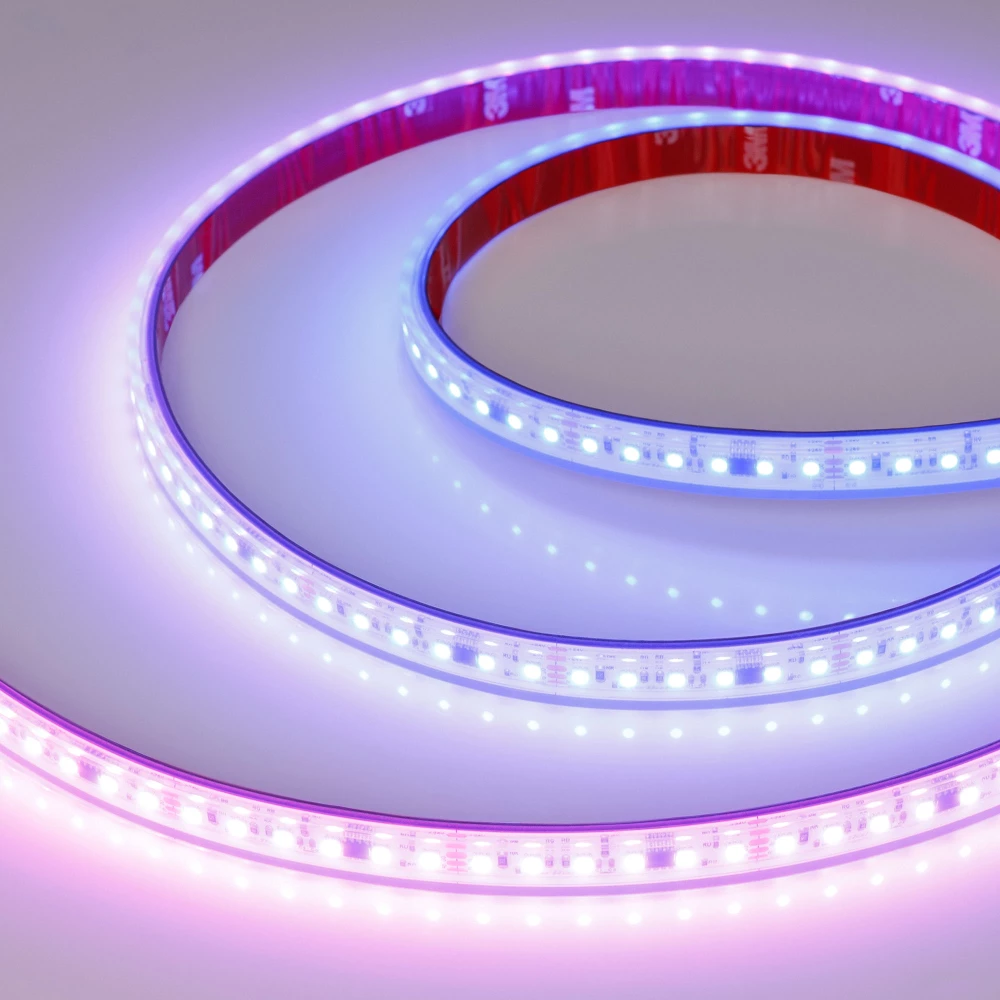 Лента герметичная SPI-PS-A120-12mm 24V RGB-PX6-BPT (23 W/m, IP67, 2835, 5m) (Arlight, бегущий огонь) 049452 - Viokon.com