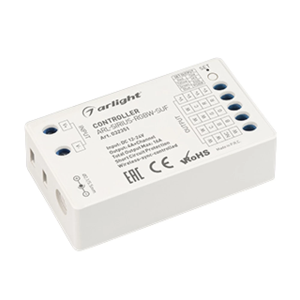 Контроллер ARL-SIRIUS-RGBW-SUF (12-24V, 4x4A, 2.4G) (Arlight, IP20 Пластик, 3 года) 032351 - Viokon.com