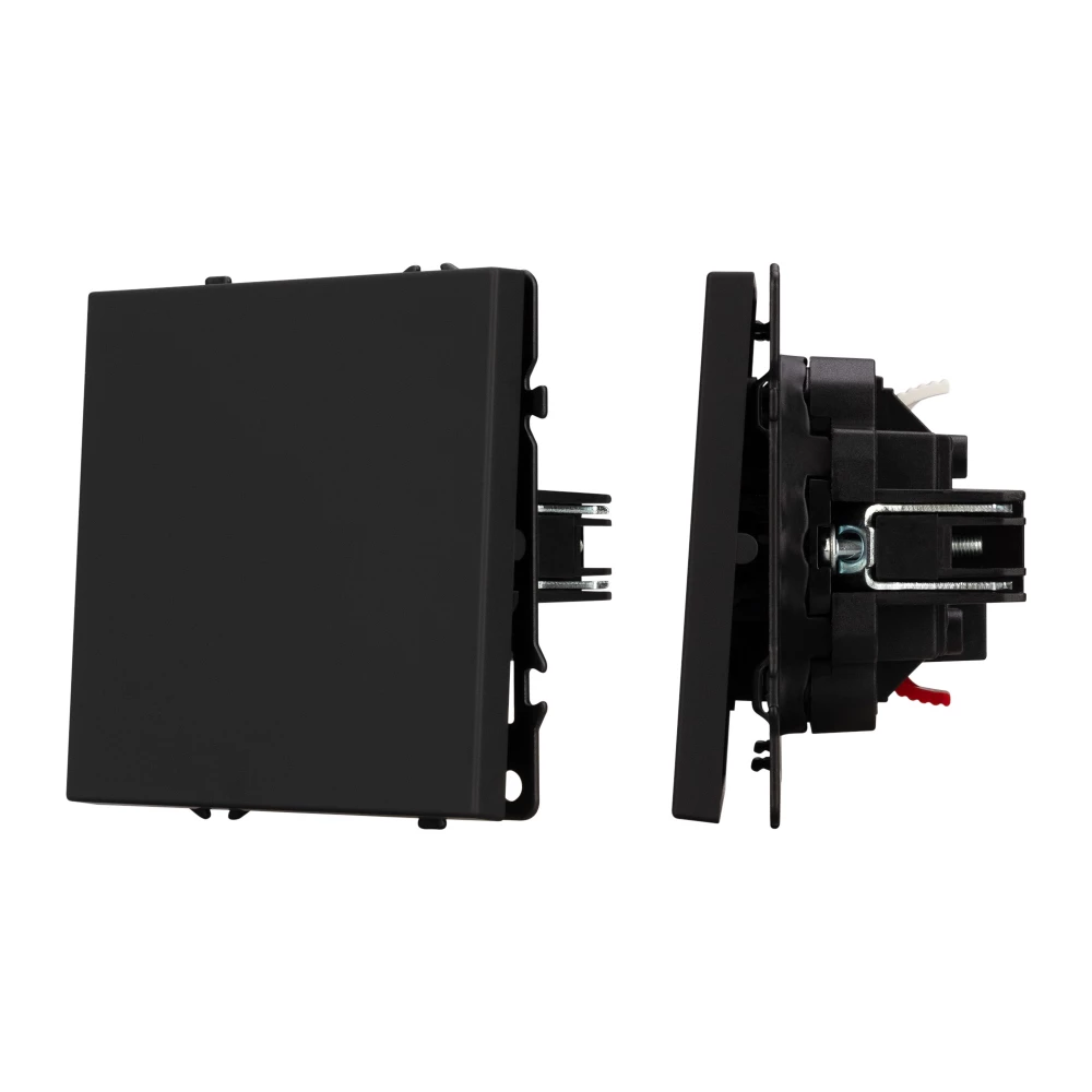 Механизм выключателя одноклавишный проходной SWT-NOBE-MKP1-SFPL-BK (230V, 10A) (Arlight, Черный оникс) 054246 - Viokon.com