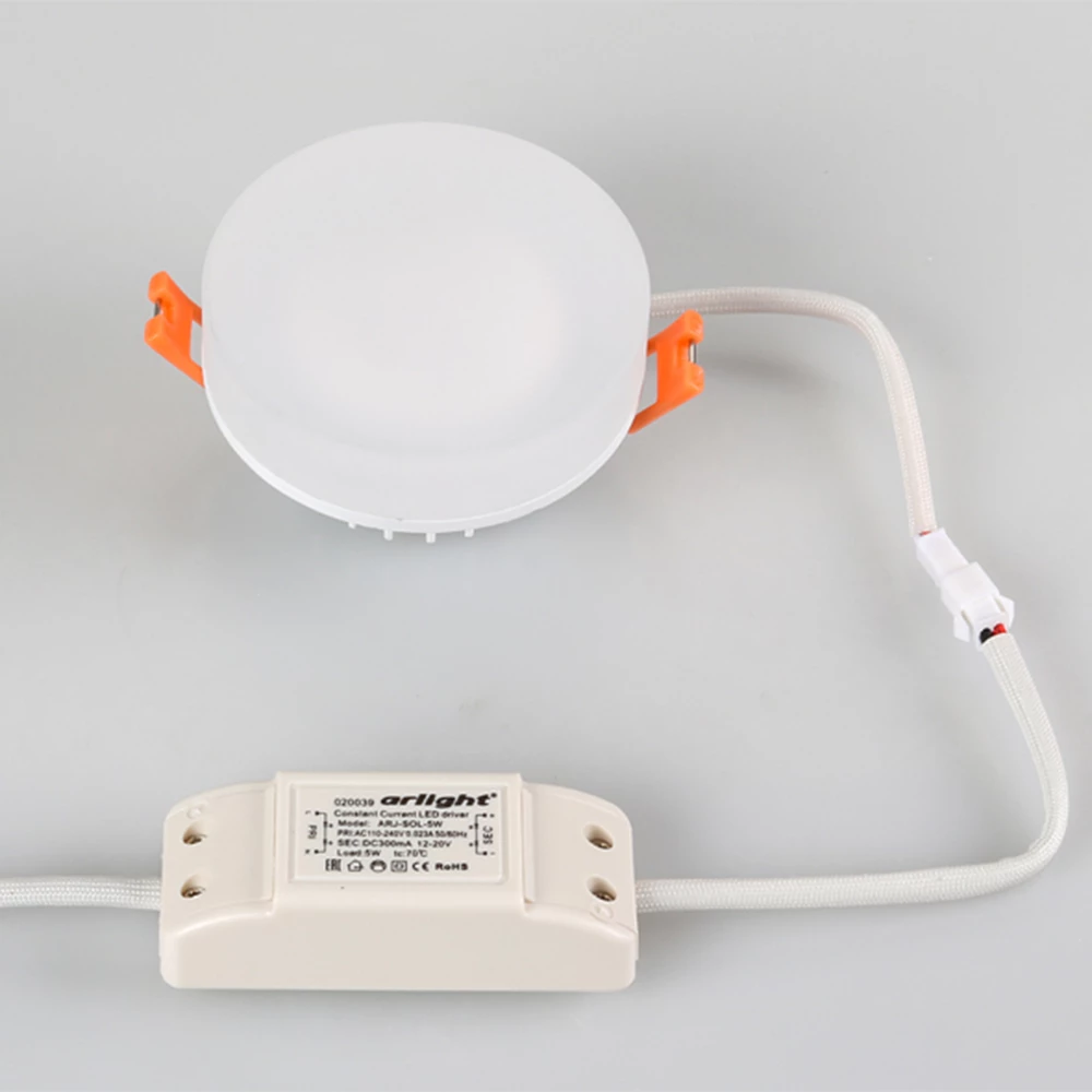 Светильник LTD-80R-Opal-Roll 5W Warm White (Arlight, IP40 Пластик, 3 года) 020809 - Viokon.com