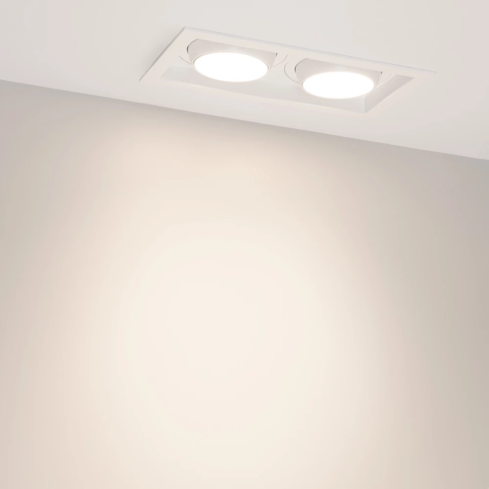 Светильник MS-VORTEX-BUILT-S250x140-2x30W Day4000 (WH-WH, 50 deg, 230V) (Arlight, IP20 Металл, 5 лет) 042370 - Viokon.com