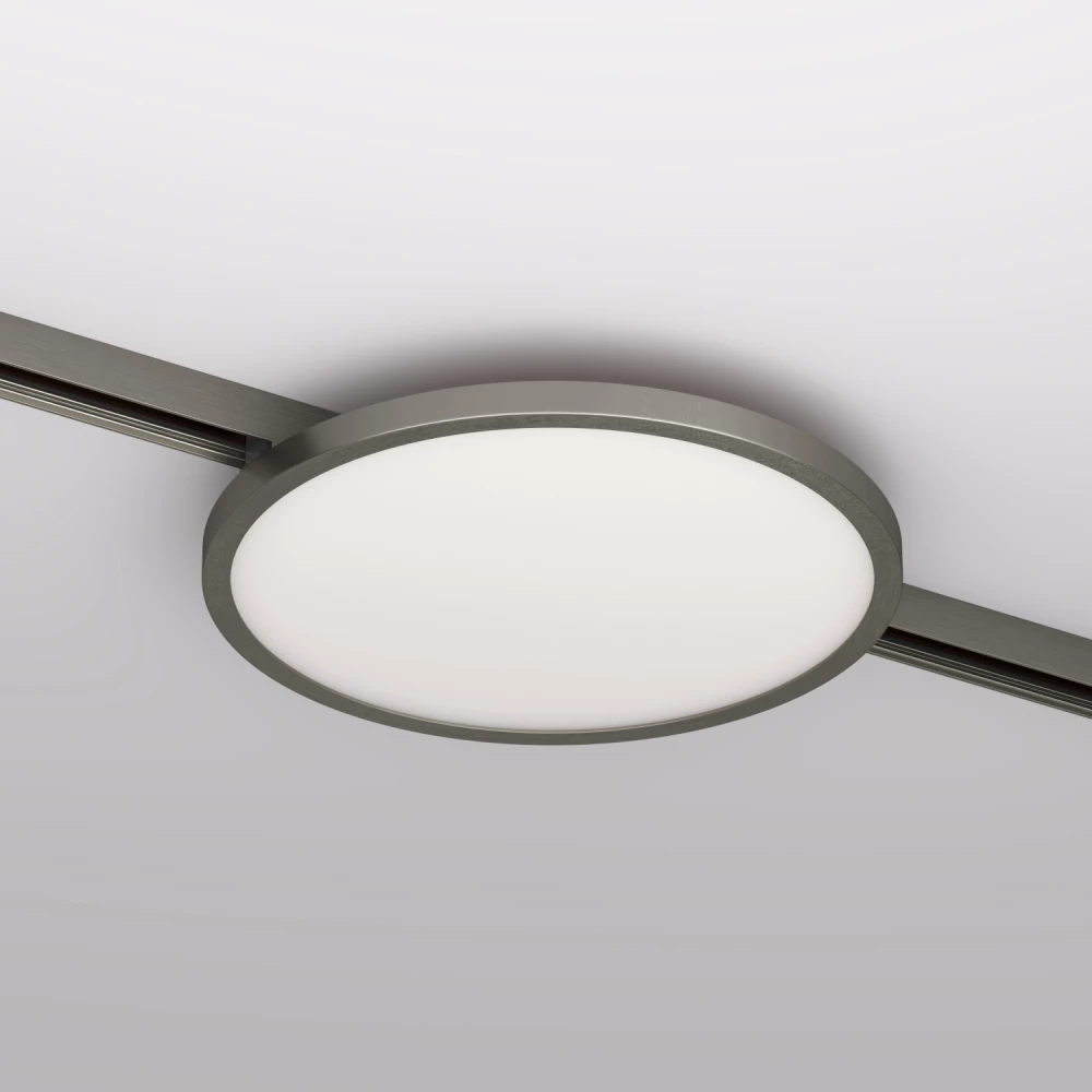 DK5763-DN Светильник для трека SHINE FLOW со светодиодом D198H27 48V DC 15W RA90 3000K IP20 темный никель алюминий - Viokon.com